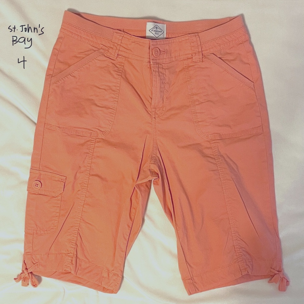 St. John's Bay Orange Shorts Size 4